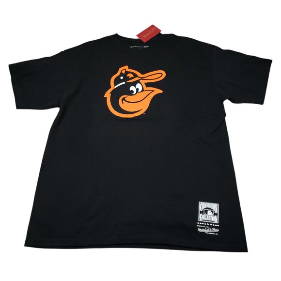 Baltimore Orioles Mitchell & Ness Cooperstown Collection Black Logo T-Shirt XL - Picture 1 of 6